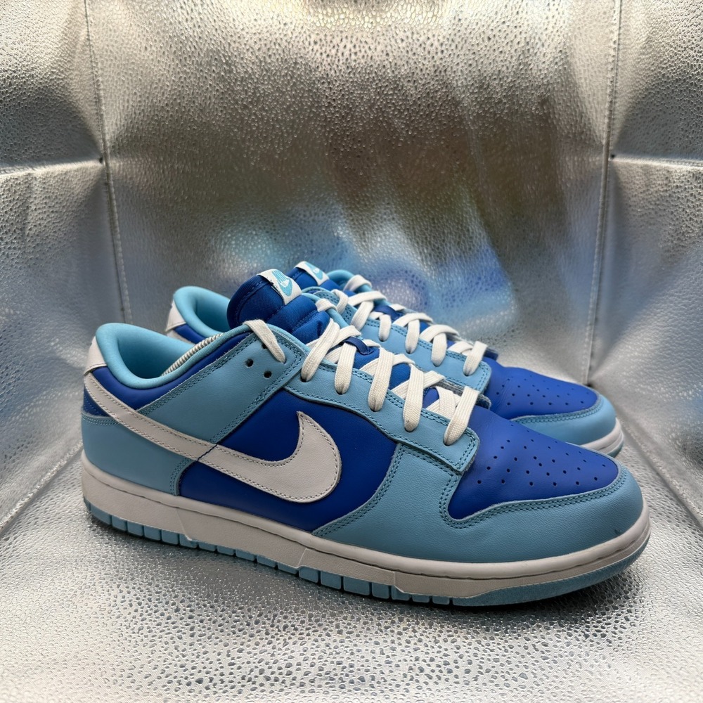 Size 11.5 Nike Dunk Retro QS 2022 Low Argon Blue White Mens Sneakers DM0121-400